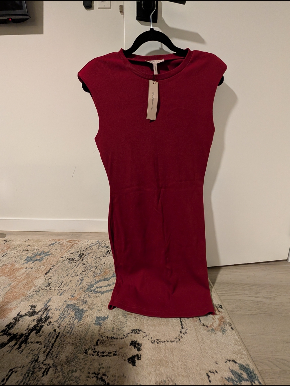BCBGeneration Sleeveless Mini Dress in Burgundy